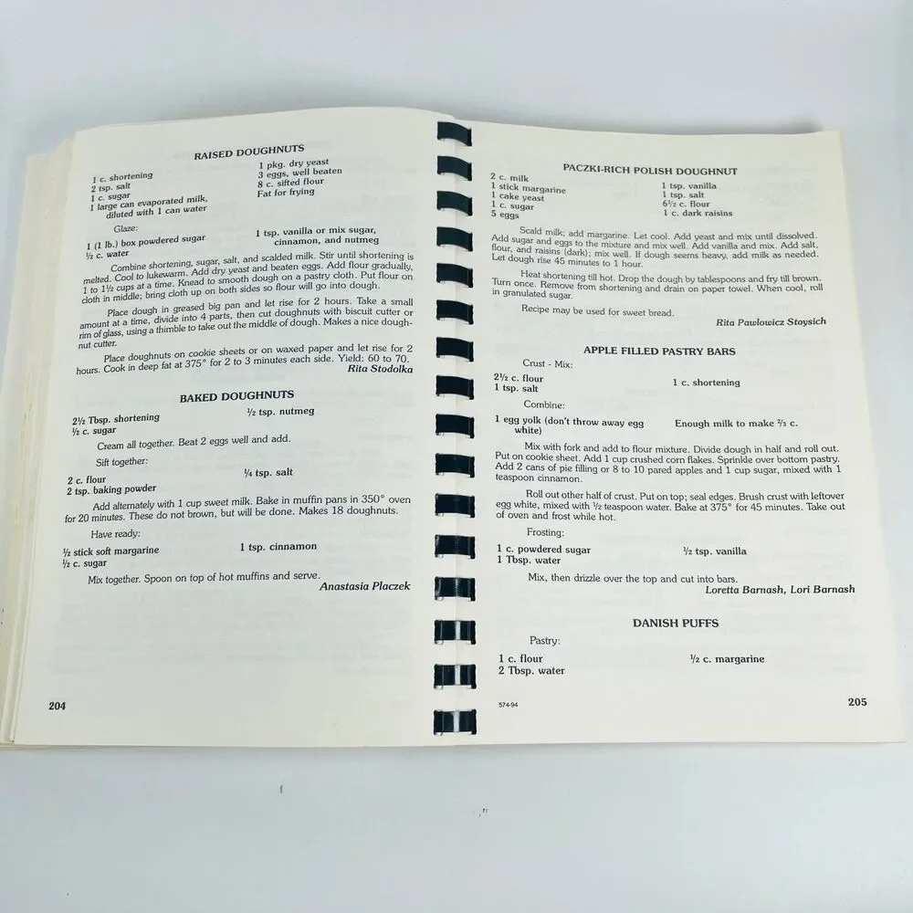 75th Anniversary Spiral Cookbook St Stanislaus Omaha NE 1919 1994 VTG Recipes